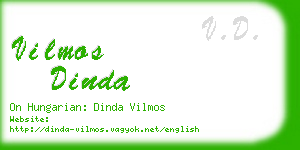 vilmos dinda business card